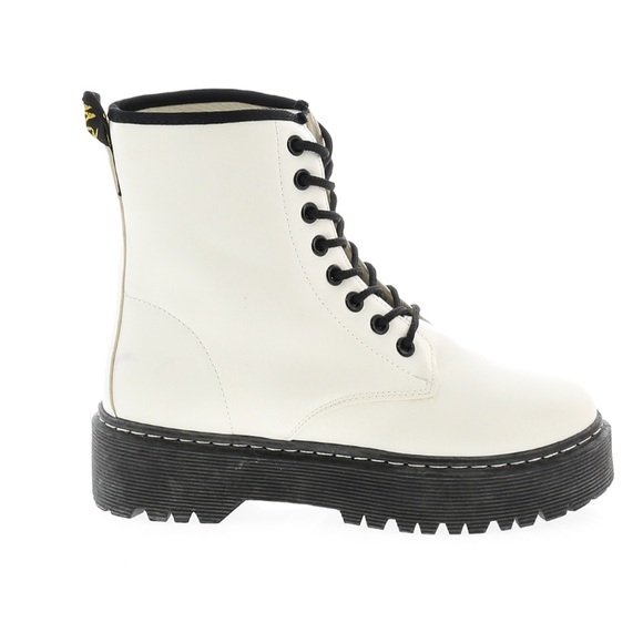 Pitaya UniLady White Combat Boots 9 - Picture 1 of 6
